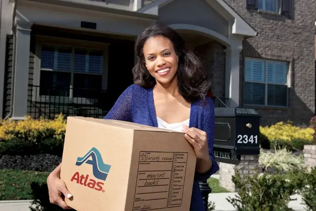 Woman-Holding-Box